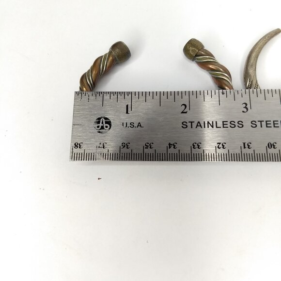 Metal Twist Cuff Bracelets Silver Bronze Classic Unisex Minimalist Set 2 Modern - Picture 6 of 7